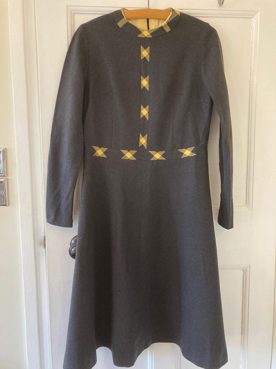 1950s grey woollen winter dress