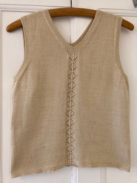 1990s 40s style hand knitted vest top