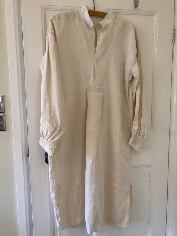 1910s antique French chemise paysanne workwear shi