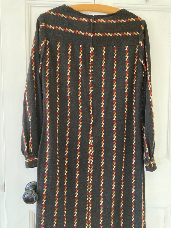 1970s jersey long sleeve dress. Medium size. - image 7