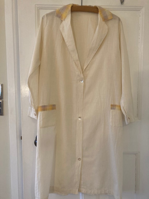 1940s fine cotton work wear dress/coat