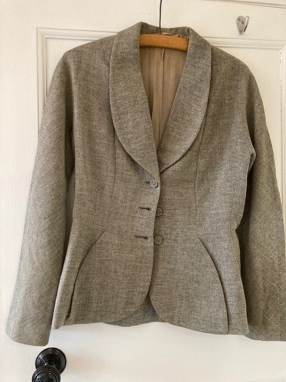 1940s grey tweed jacket