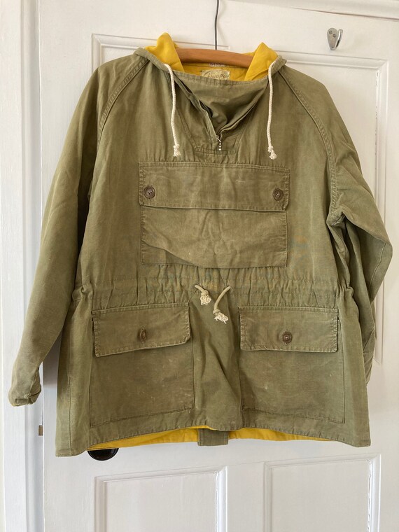 1940s/50s rare khaki pullover smock parka/anorak