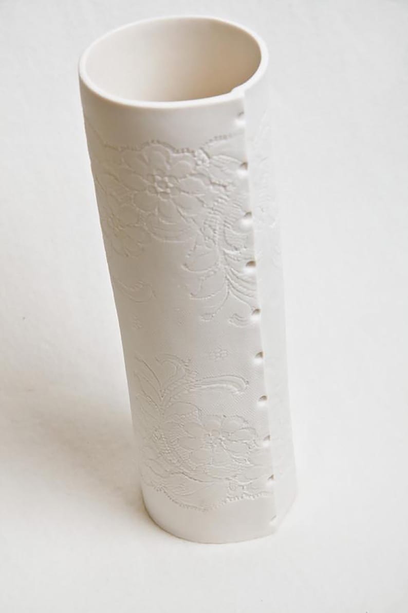 White Ceramic Vase Contemporary Handmade Porcelain Cylinder Etsy