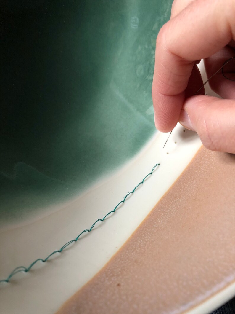 Stitched Ceramic Bowl - Thumbnail 2