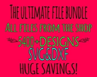 Sale Bundle Allfiles bundle SVG Files Cutting Monogram Cricut Designs Fonts - SVG Files for Silhouette - Instant Download Dxf bundle file