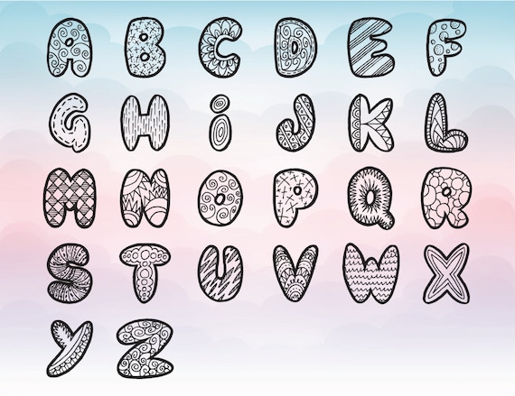 filled monogram letter fancy