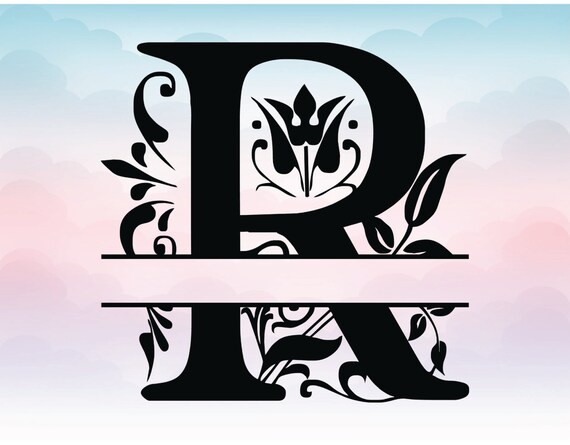 Download Split monogram Svg letter Monogram Regal split Alphabet Vector | Etsy