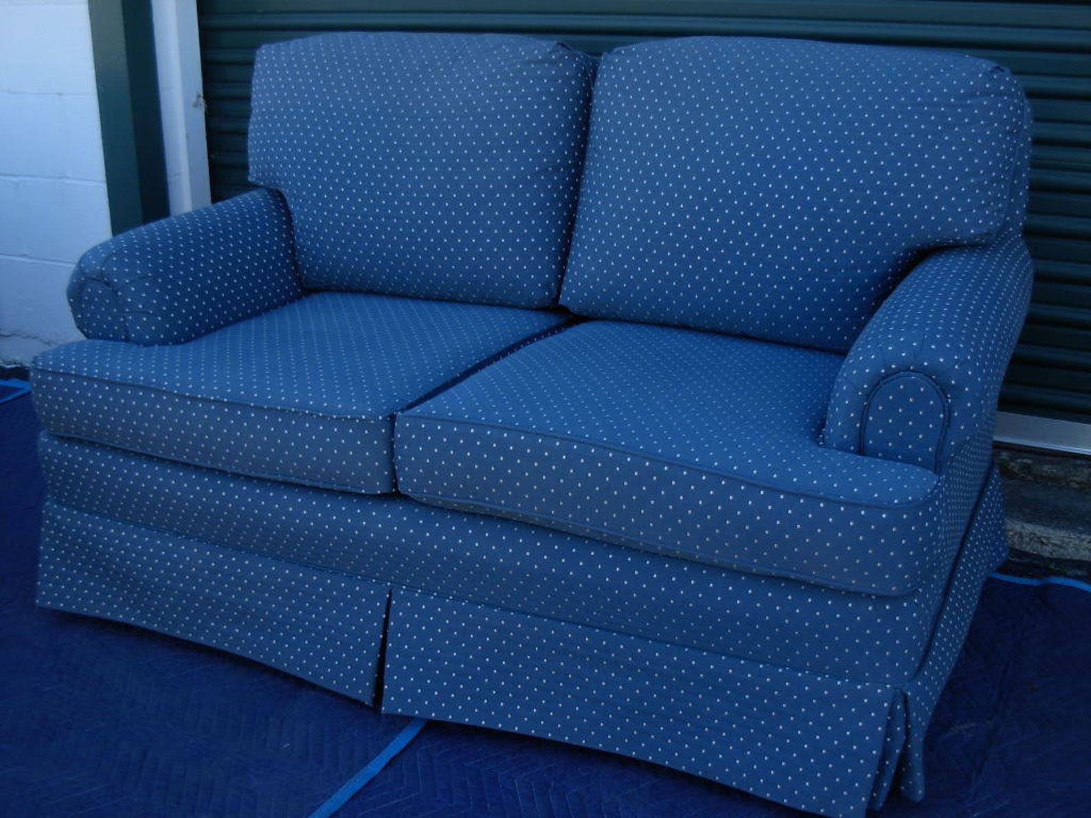 Rare Pennsylvania House Loveseat Sofa Slate Blue Consensus Etsy