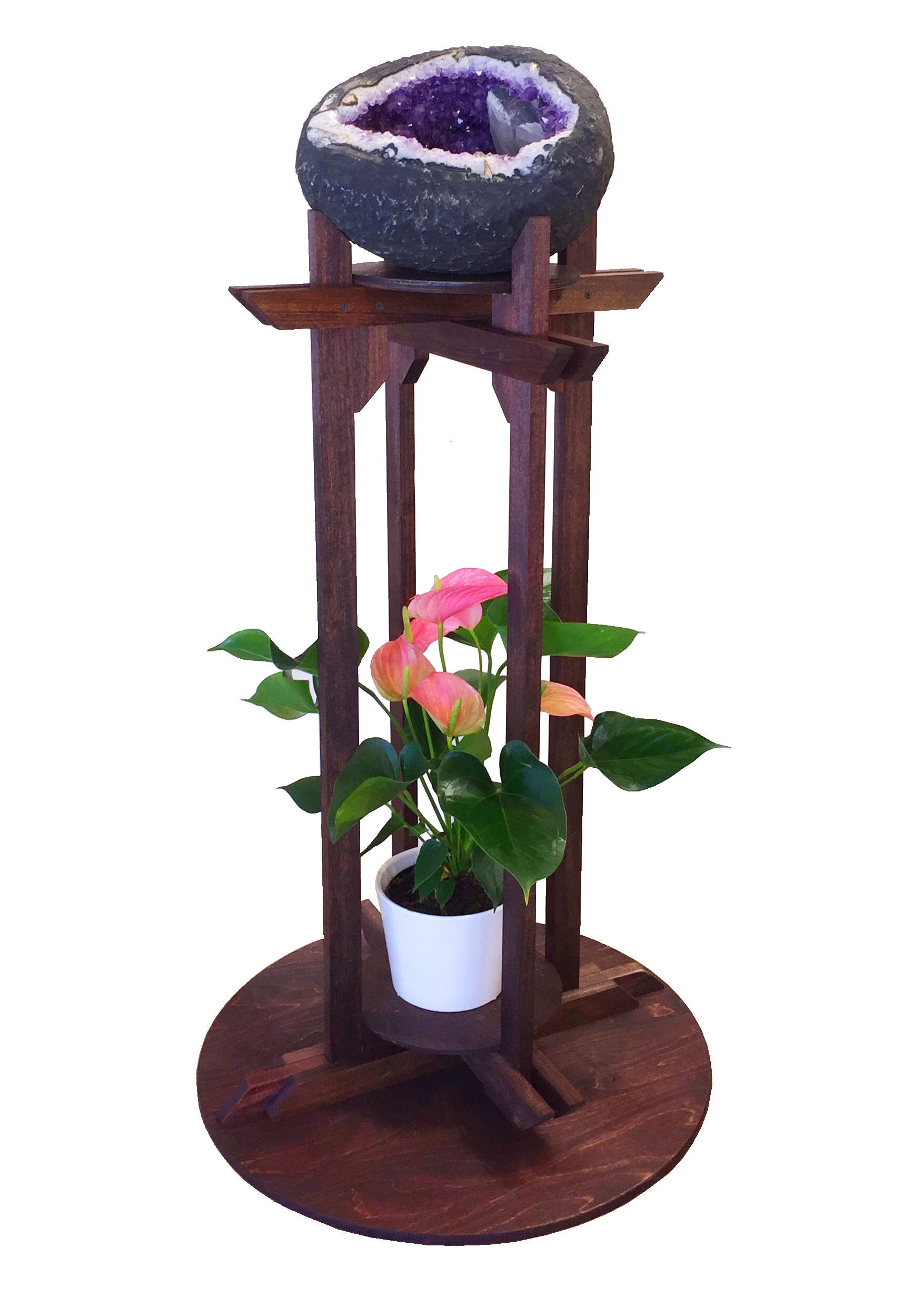 PLANT STAND ASIAN DESIGN ALL WOOD HAND CRAFTED – Goldenwave Creations,  Golden Wave Creations