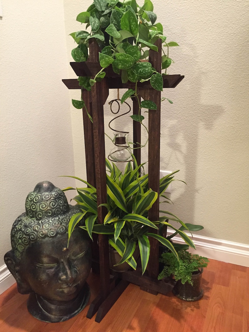 Plant Stand Multiuse All Wood Crafted Japanese Garden Style Etsy New