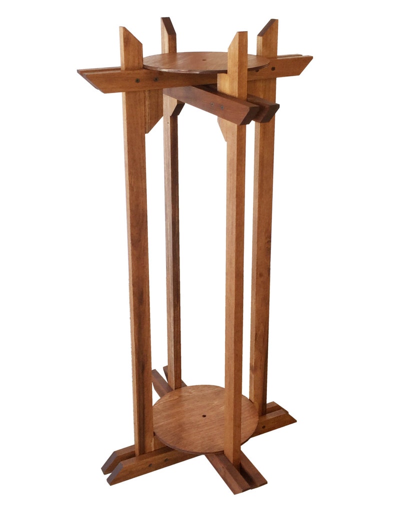 Plant Stand solid hardwood Asian Japanese Style Terrarium