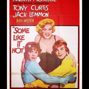 Some Like It Hot - Original Vintage One-Sheet Movie Poster 1959. Marilyn Monroe