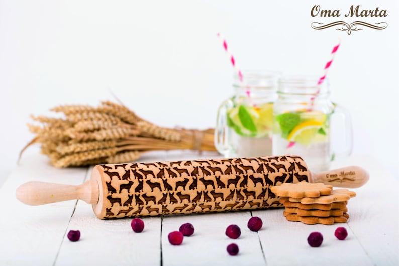 French Bulldog Gifts Embossed Engraved Rolling Pin French Etsy