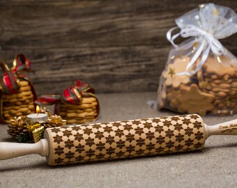 Rodillo grabado Rodillo en relieve Rodillo de masa en relieve Pan de jengibre Cortador de galletas Regalo del día de la madre Regalo de cumpleaños para la hermana Regalo para ella