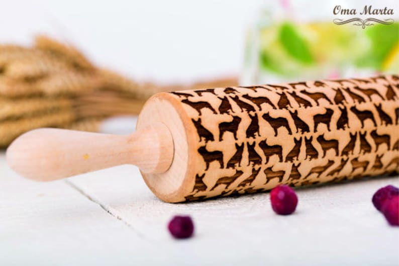 French Bulldog Gifts Embossed Engraved Rolling Pin French Etsy