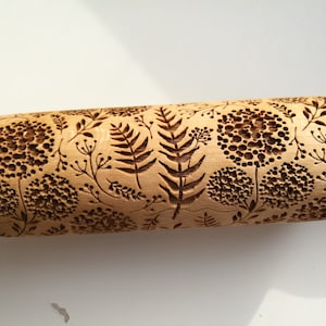 Dandelion Embossing Embossed rolling pin Rolling pin Springerle cookie mold Gough roller Textured rolling pin Clay Pottery Patterned stamp