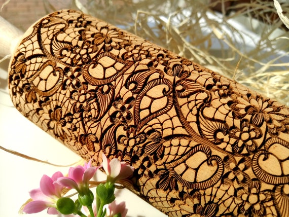 Lace Embossed Carved Rolling Pin PAISLEY Embossing Rolling Pin - Etsy Singapore Lace Embossed Carved Rolling Pin PAISLEY Embossing Rolling Pin - Etsy Singapore
