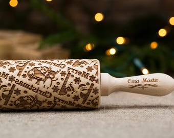 Julkavel Julklappar Kavelpinnar Graverad kavel Julklapp till kvinnor God Jul Kakform Jul