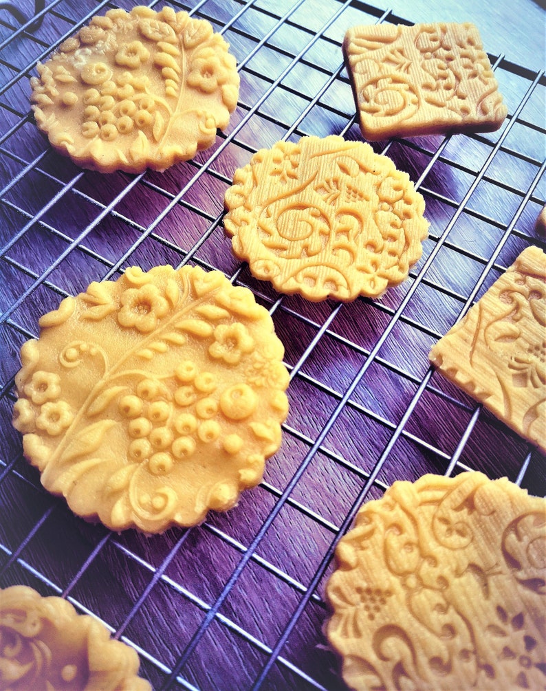 PAISLEY Embossed Dough Roller for Cookies Engraved Wooden Etsy