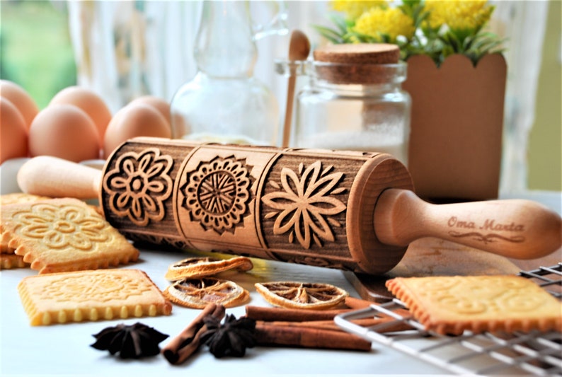 MANDALA Embossing Rolling Pin Baking Mold Shortbread Mold Etsy