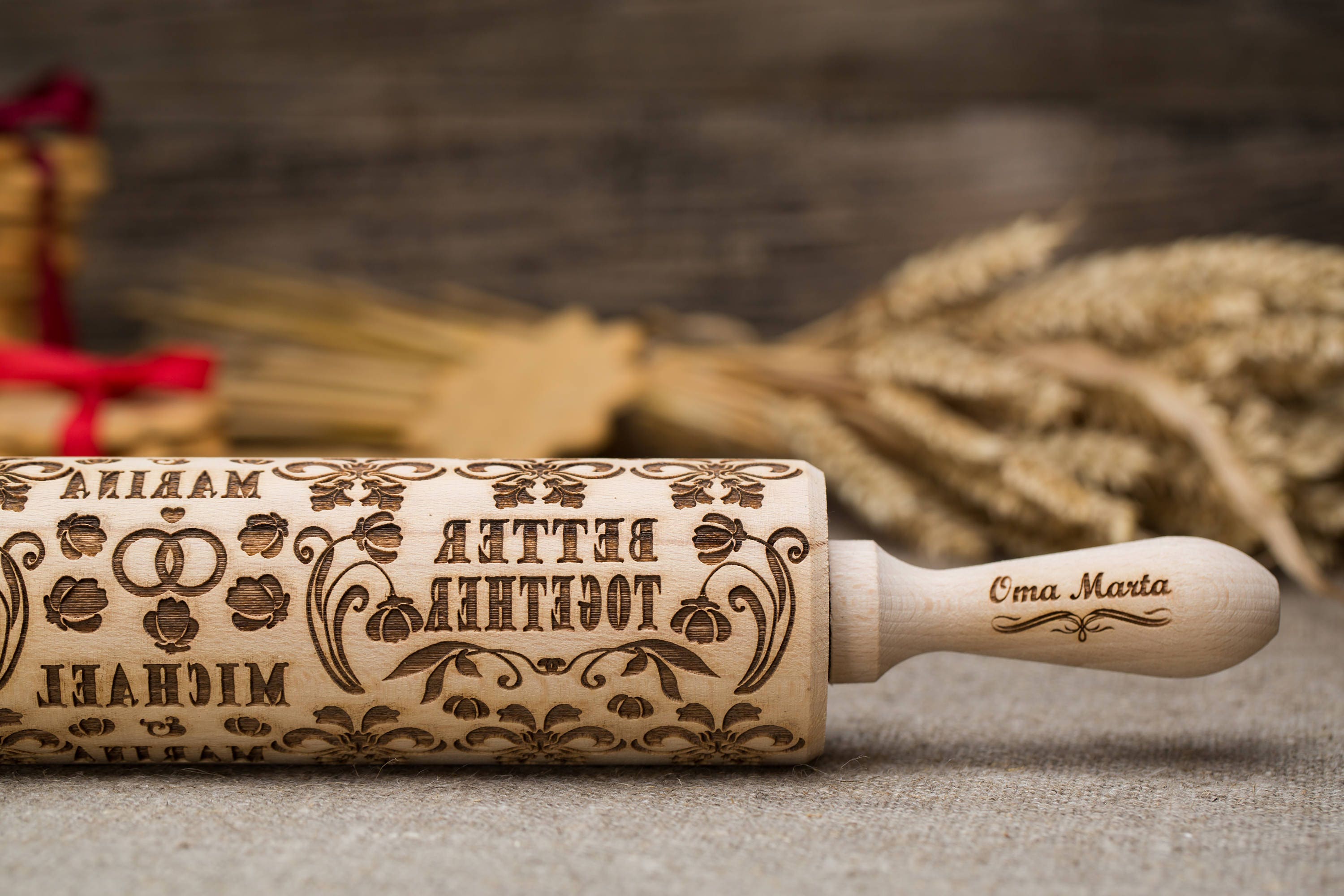 Wedding Gift for Bride Embossed Rolling Pin Wedding Gift for Etsy