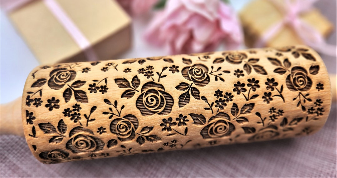 Springerle Mold and Cutter Cookie Roller Embosser Cookie Mold Rose