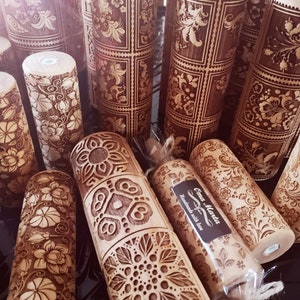 Mandala Embossing rolling pin Cookie cutter Embossed dough roller Gift Gingerbread Cookies Clay Roller Pottery Ceramics tools Springerle image 7