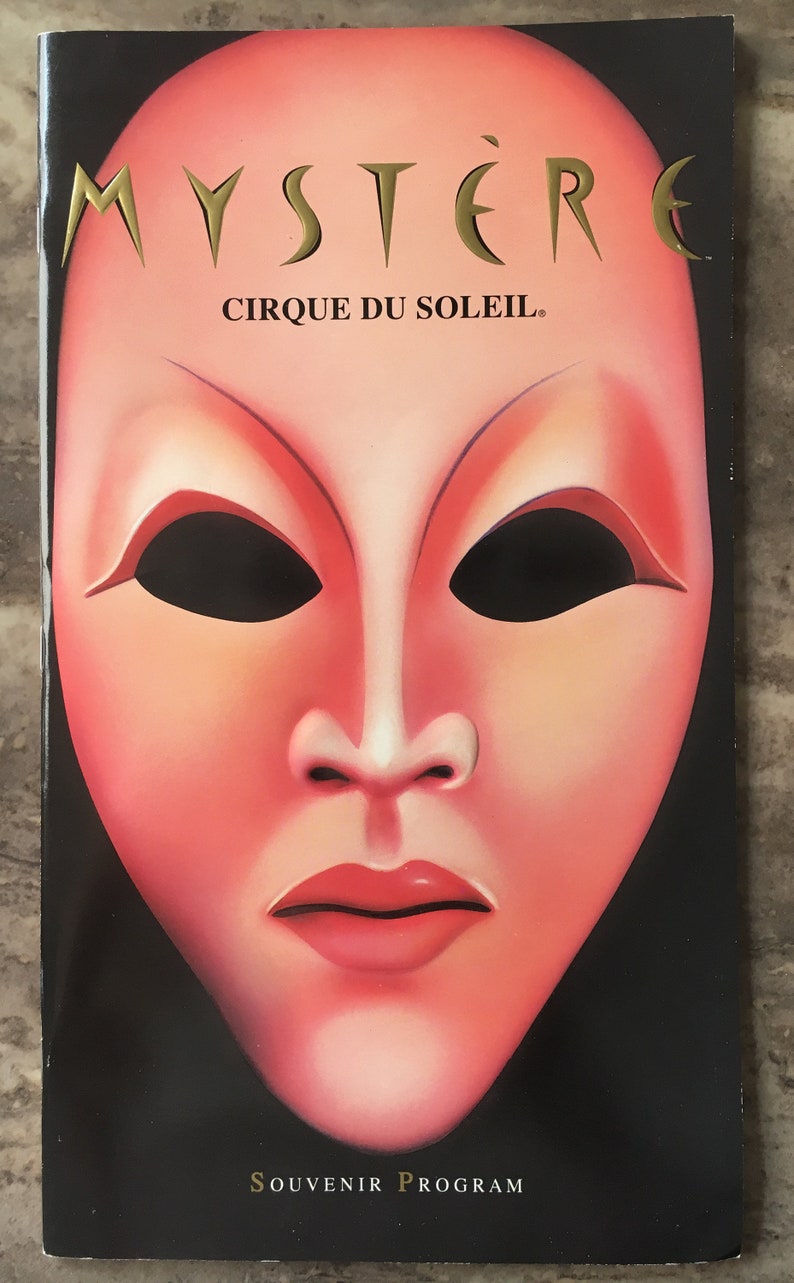 1999 Vintage Mystere Cirque Du Soleil Souvenir Program & Ticket Stub Treasure Island Las Vegas