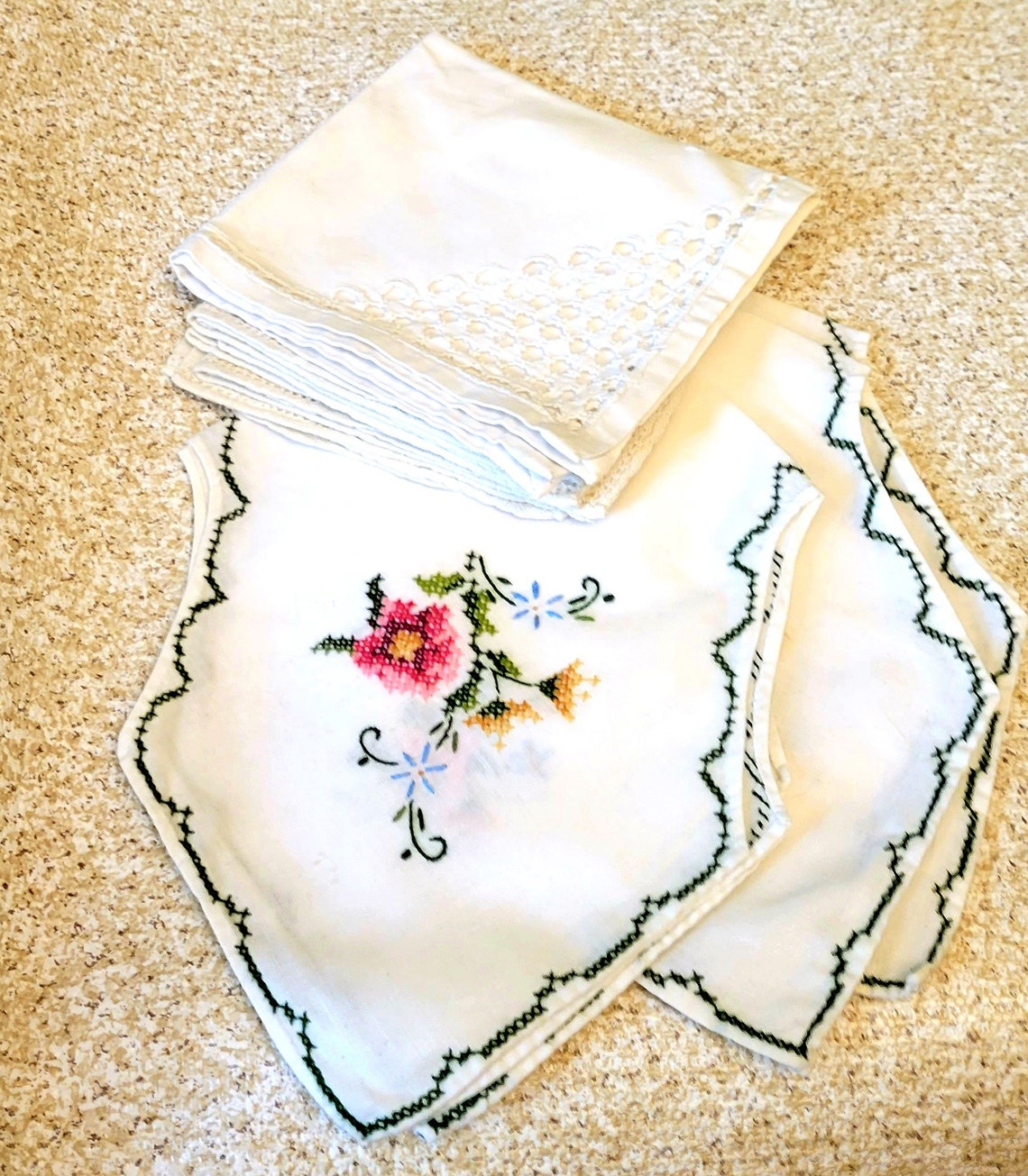 Vintage Napkins Vintage Placemats Vintage Linen Napkins Etsy