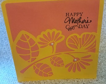 Mother's day card Hand made card, all occasion cards, pink  card, card for girlfriend,