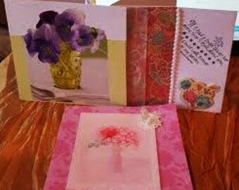 Handcrafted Cards, Blank Cards, Mother's Day Cards, Birthday Cards, All Occasion Cards, Greeting Cards, FREE SHIPPING, Handcrafted Card Set,