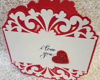 I love you card, love card, card for wife, card for husband, greeting card, card for girlfriend, card for mother, card for daughter