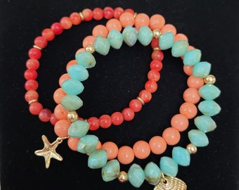 Summer bracelet and rings bundle