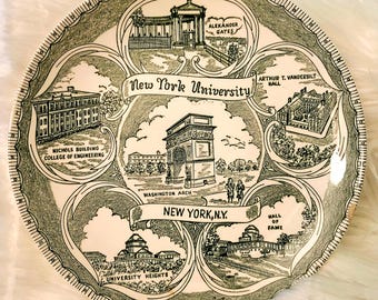 New York university collectible plate