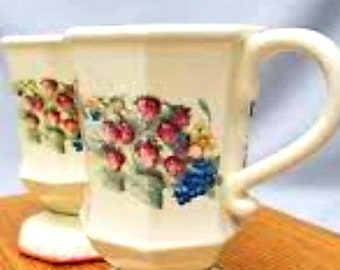 Vintage Sweet Country harvest Fruit mugs