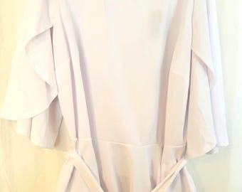 White belted peplum cape sleeves top/ tunic. Size 22/24