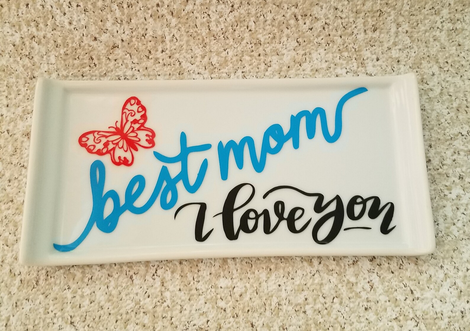 Mother's Day Gift Decorative Plates I Love Mom's Etsy