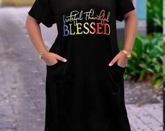 4x graphic tee style dress with pockets
