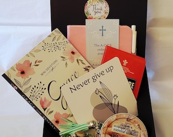 Devotional Box: Mini Devotions, Journal, Candle, Prayer Beads, Bookmark