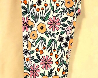 Girls floral legging, size 6x