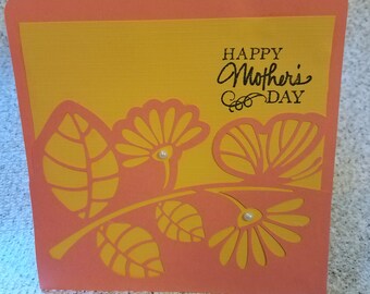 Mother's day card Hand made card, all occasion cards, pink  card, card for girlfriend,