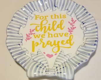 Nursery plates • baby room gift • baby Gift Ideas •  nursery Wall Decor • Handmade baby gifts