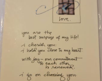Large Multipurpose greeting notes, with original art & calligraphy.