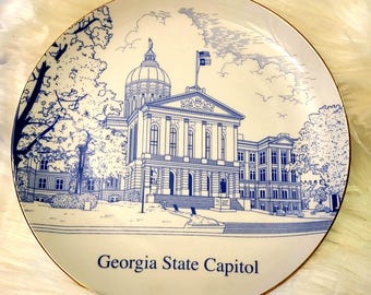 The Georgia  state capitol, general assembly fine porcelain limited edition commemorative plate. 2007-2008