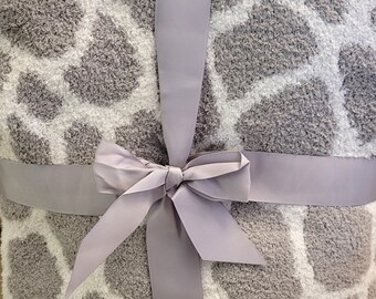 Cow print throw blanket