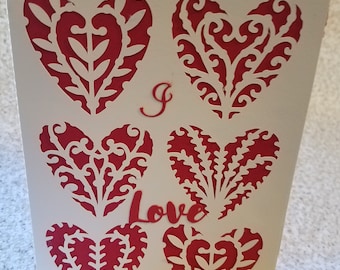 I love you card, love card, card for wife, card for husband, greeting card, card for mother, card for girlfriend, card for daughter