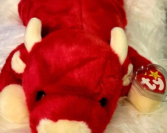 1998 ty beanie buddy Snort the red bull