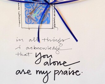 Calligraphy notes that inspire, inspirational calligraphy, religous notes , calligraphy scroll