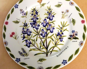 Kent pottery garden rosemary salad plate